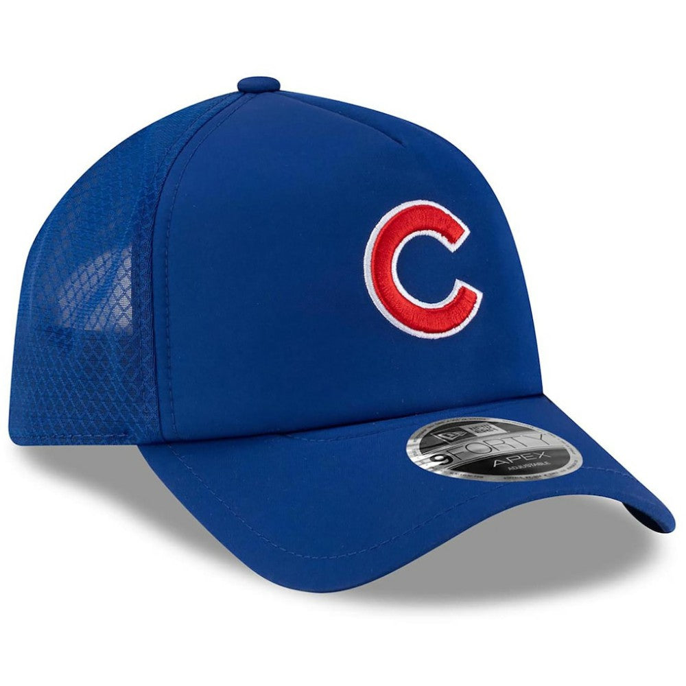 Chicago Cubs New Era 2026 Batting Practice Apex 9FORTY Adjustable Trucker Hat - MLB Hats