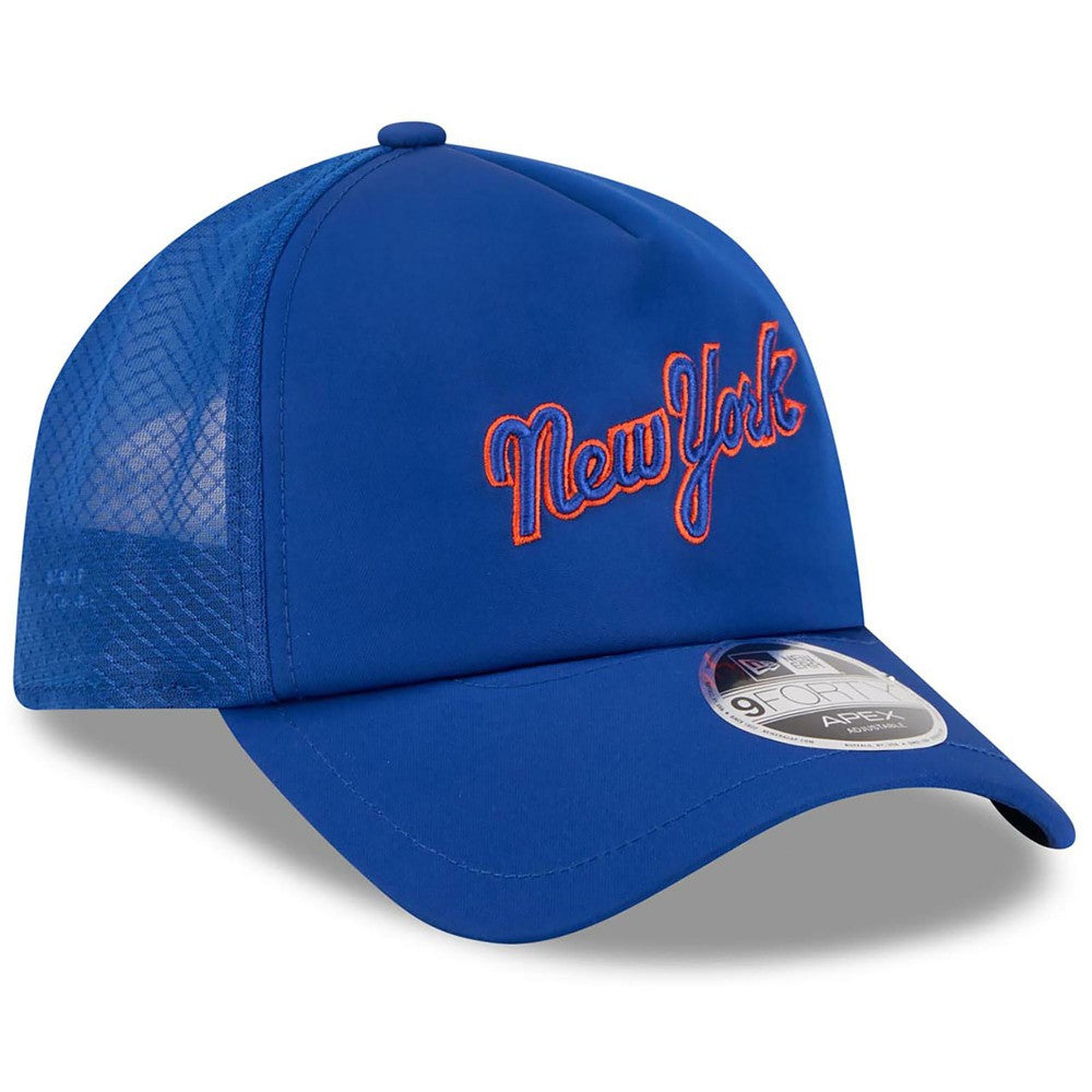 New York Mets New Era 2026 Batting Practice Apex 9FORTY Adjustable Trucker Hat - MLB Hats