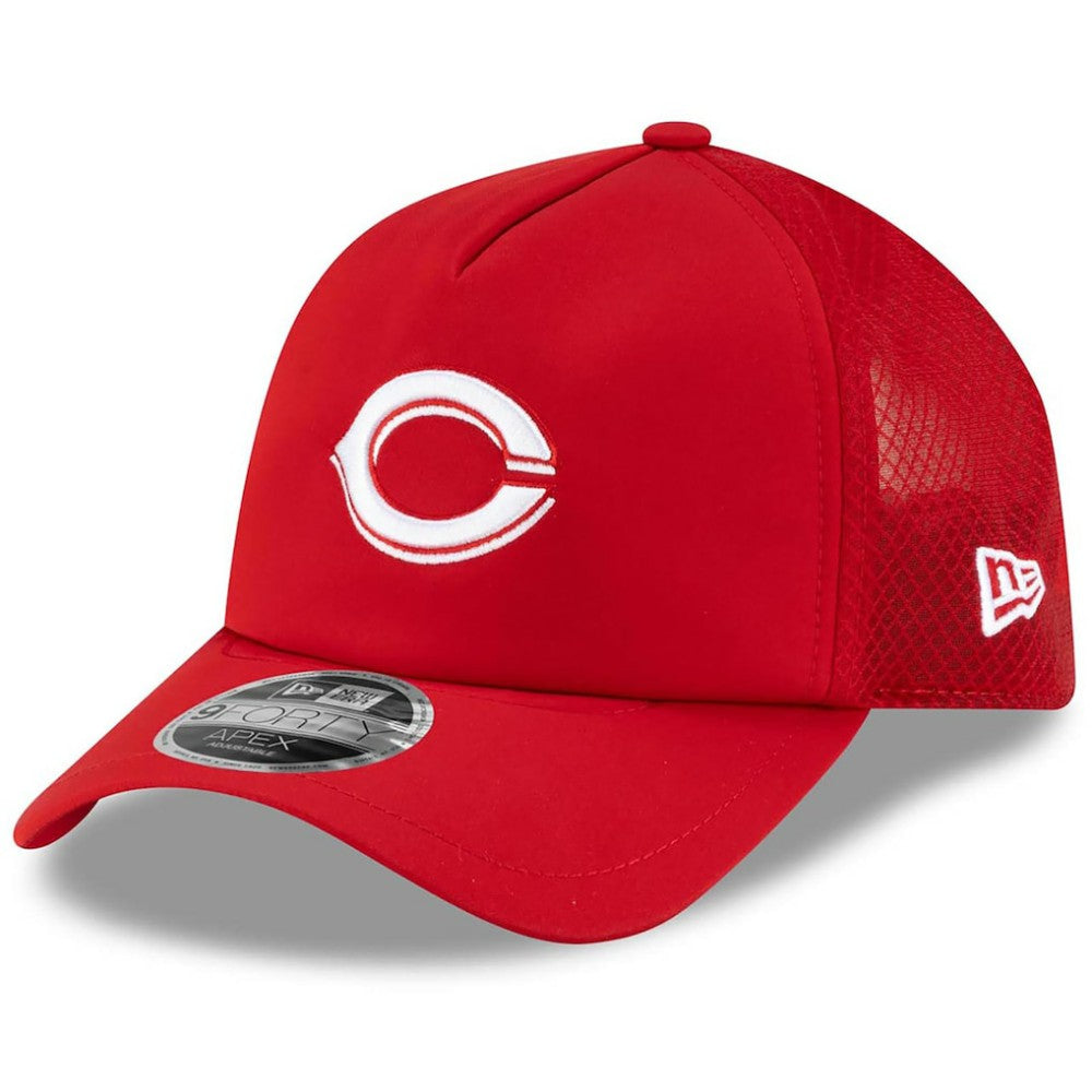Cincinnati Reds New Era 2026 Batting Practice Apex 9FORTY Adjustable Trucker Hat - MLB Hats