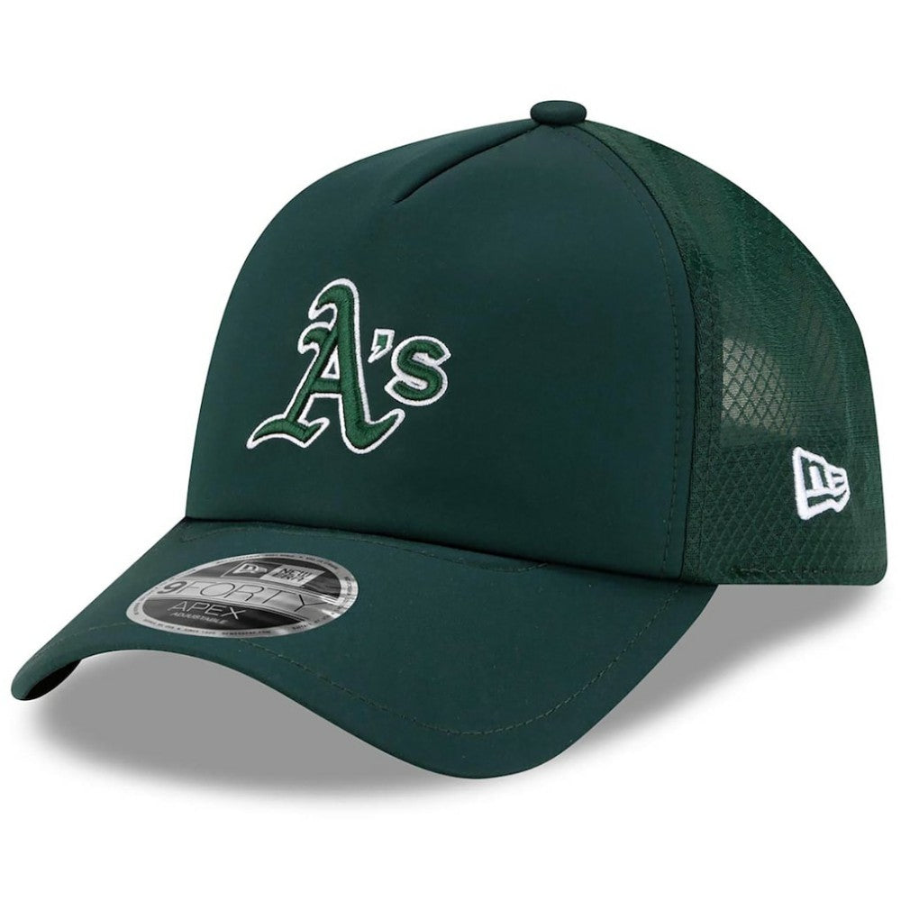 Athletics New Era 2026 Batting Practice Apex 9FORTY Adjustable Trucker Hat - MLB Hats