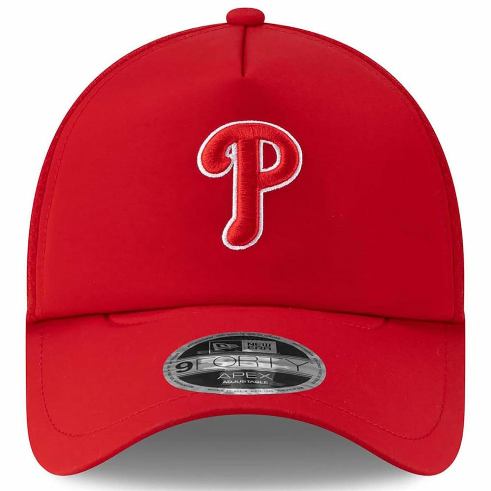 Philadelphia Phillies New Era 2026 Batting Practice Apex 9FORTY Adjustable Trucker Hat - MLB Hats