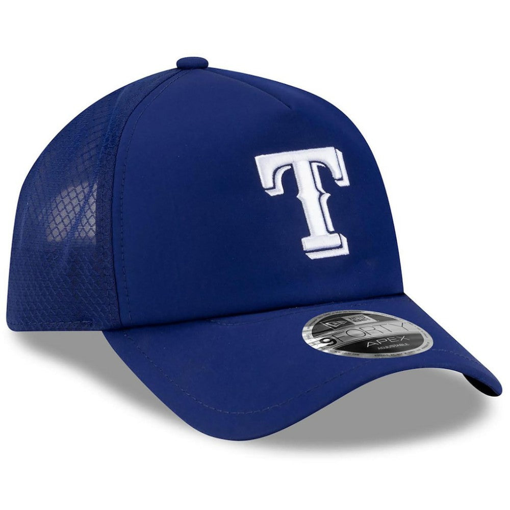 Texas Rangers New Era 2026 Batting Practice Apex 9FORTY Adjustable Trucker Hat - MLB Hats