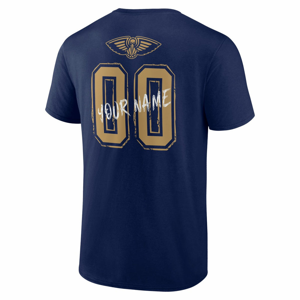 Navy New Orleans Pelicans Hustle Custom T-Shirt | NBA