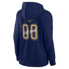 Navy New Orleans Pelicans Women's Hustle Custom Pullover Hoodie | NBA