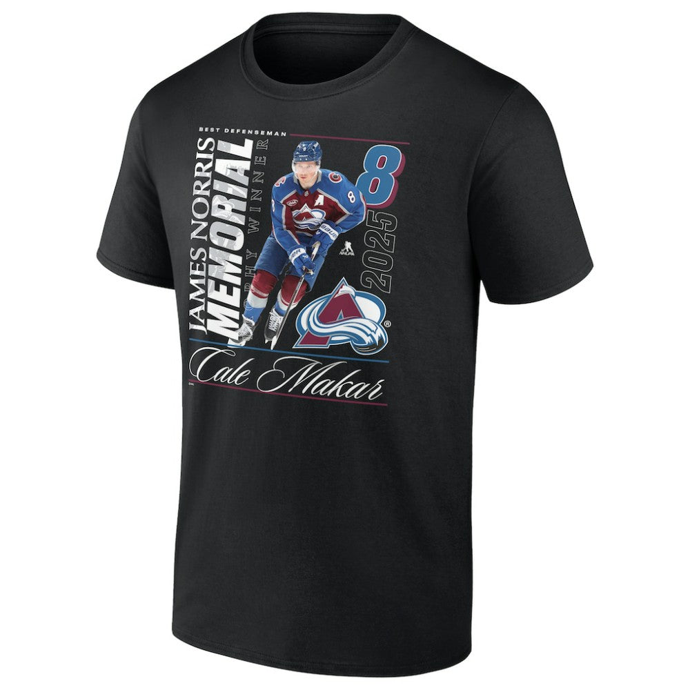 Cale Makar Colorado Avalanche 2025 Norris Trophy Winner T-Shirt -  NHL T-shirts