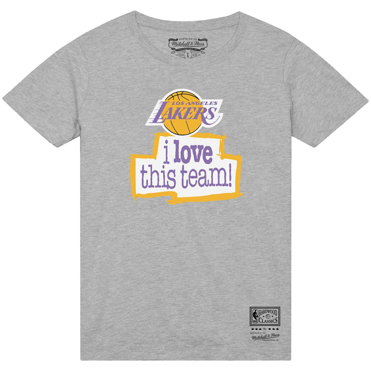 Heather Gray Los Angeles Lakers I Love This Team T-Shirt | NBA