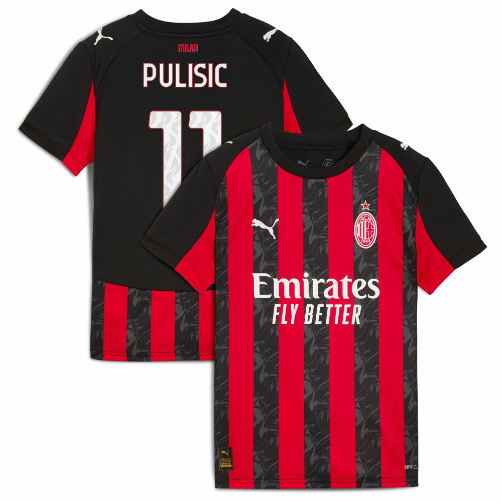 Christian Pulisic AC Milan Youth 2025/26 Home Replica Player Jersey
