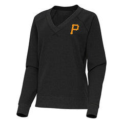 Pittsburgh Pirates Antigua Women's Varsity Tri-Blend V-Neck Long Sleeve T-Shirt - MLB T-shirts