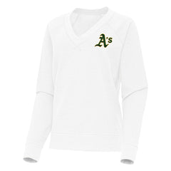 Athletics Antigua Women's Varsity Tri-Blend V-Neck Long Sleeve T-Shirt - MLB T-shirts