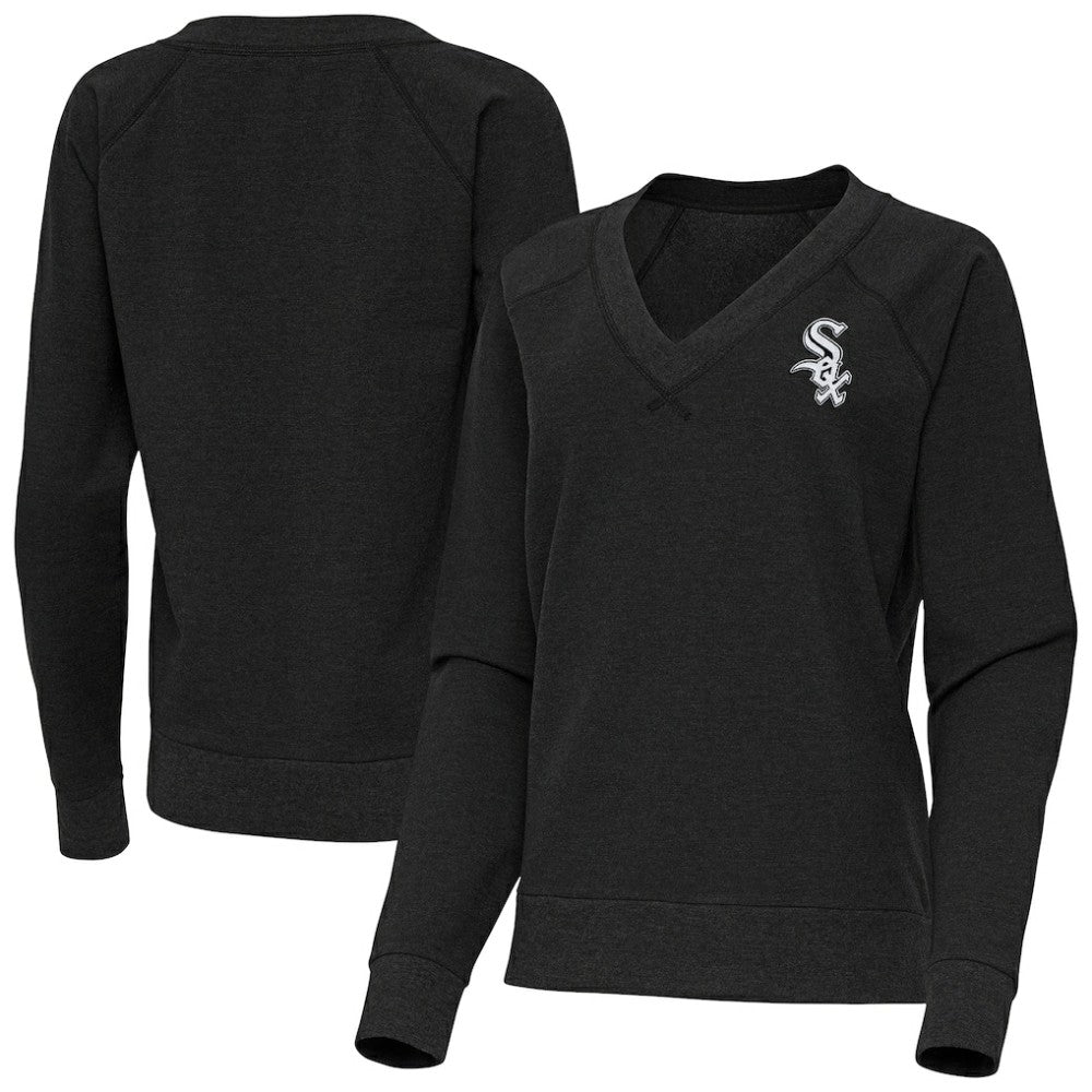Chicago White Sox Antigua Women's Varsity Tri-Blend V-Neck Long Sleeve T-Shirt - MLB T-shirts