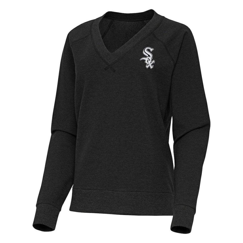 Chicago White Sox Antigua Women's Varsity Tri-Blend V-Neck Long Sleeve T-Shirt - MLB T-shirts