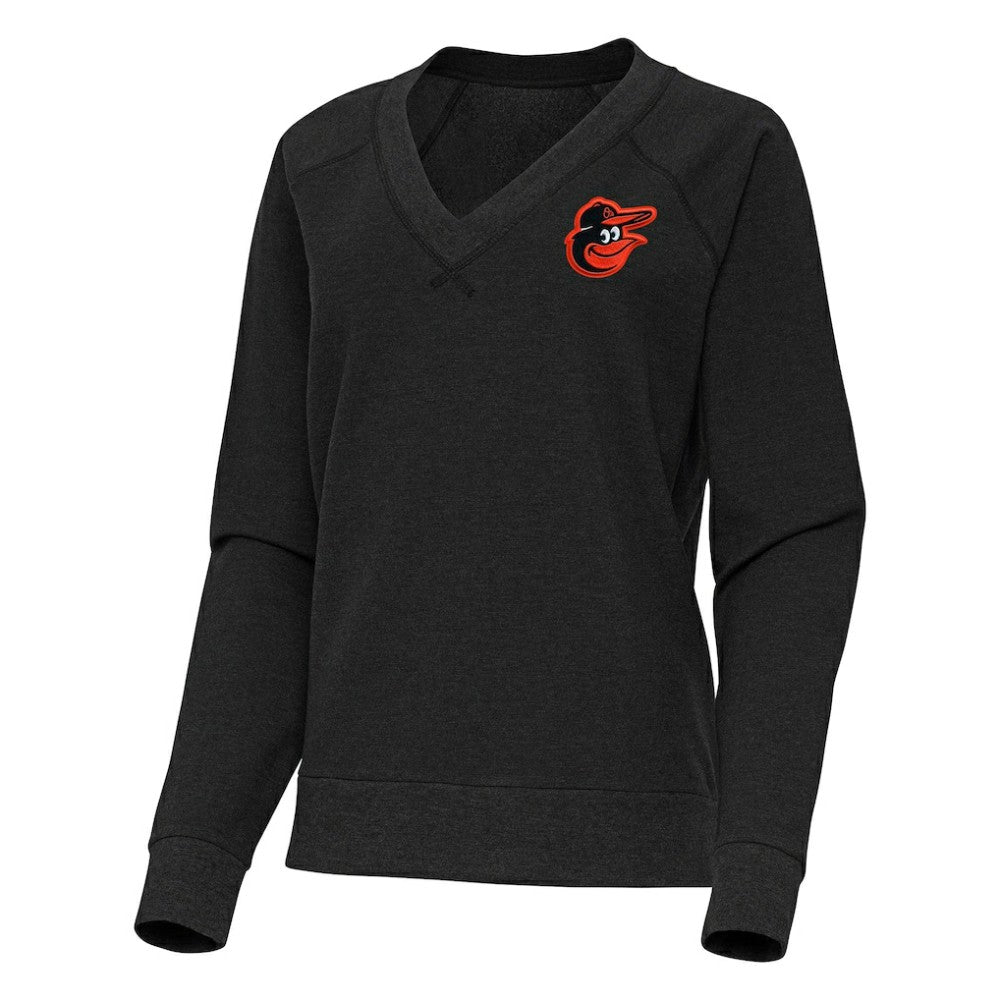 Baltimore Orioles Antigua Women's Varsity Tri-Blend V-Neck Long Sleeve T-Shirt - MLB T-shirts