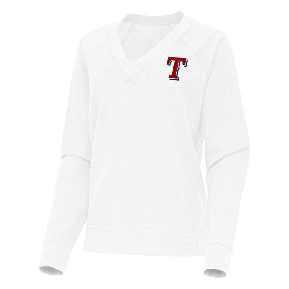 Texas Rangers Antigua Women's Varsity Tri-Blend V-Neck Long Sleeve T-Shirt - MLB T-shirts