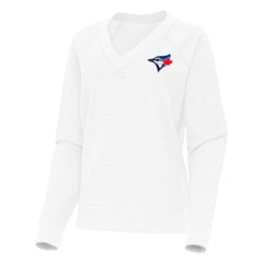 Toronto Blue Jays Antigua Women's Varsity Tri-Blend V-Neck Long Sleeve T-Shirt - MLB T-shirts