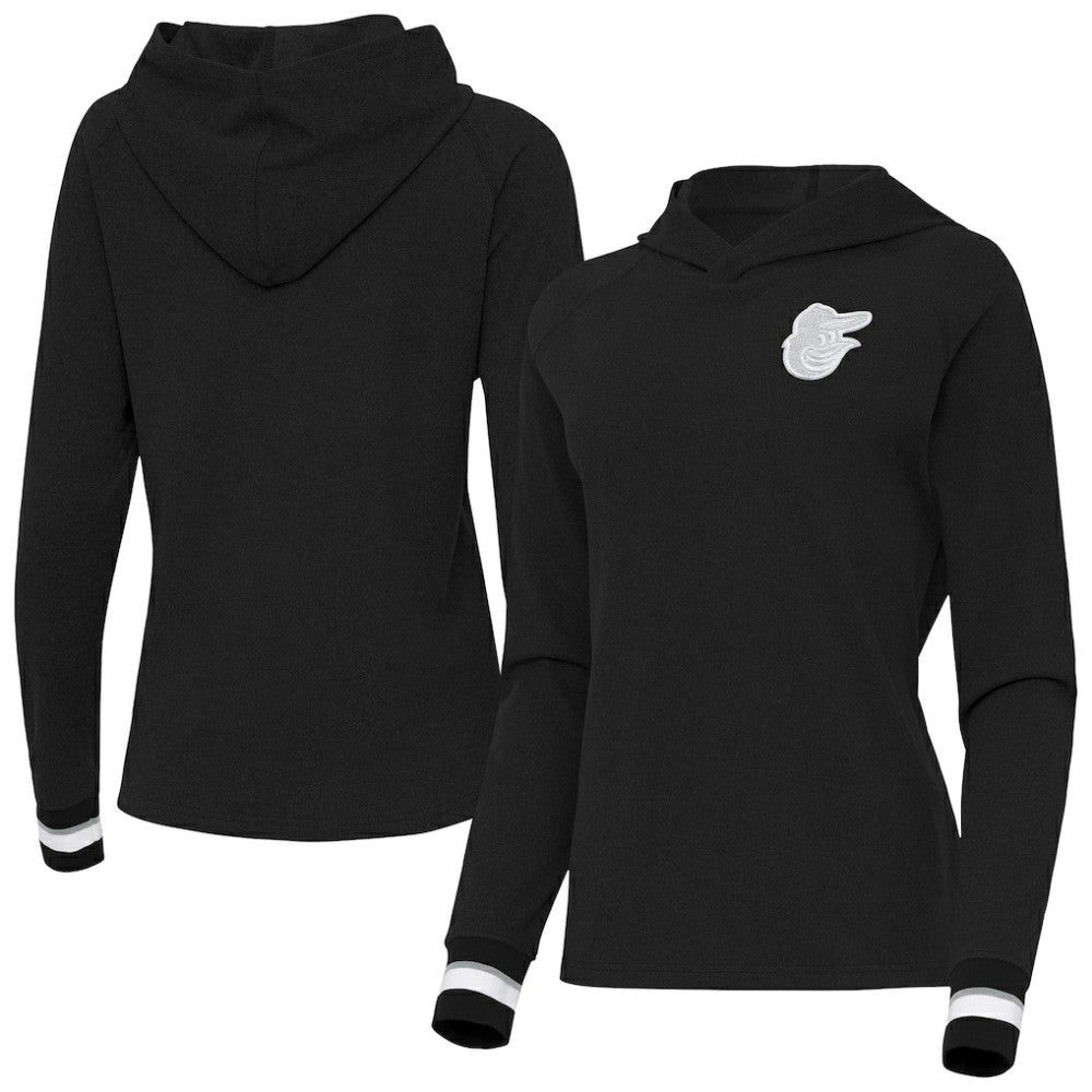 Baltimore Orioles Antigua Women's Trek Pullover Hoodie - MLB Hoodies