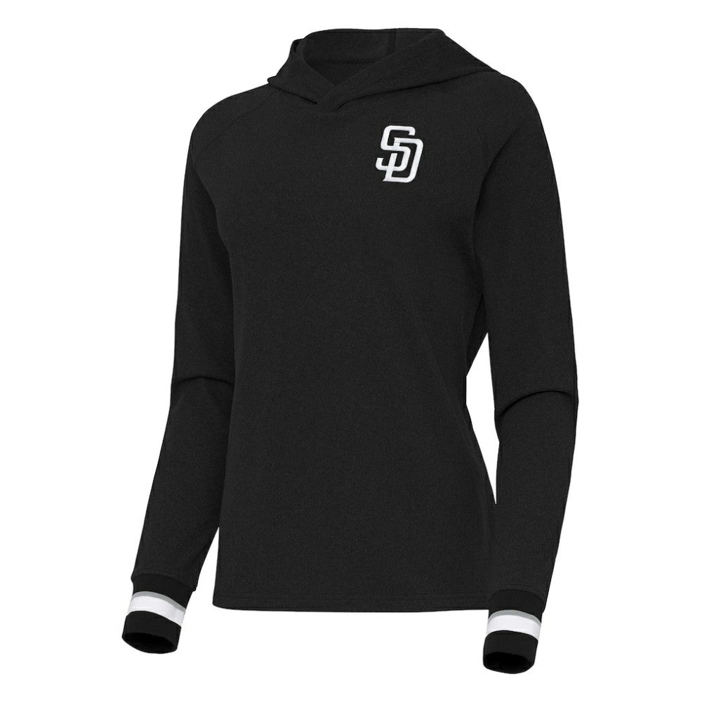 San Diego Padres Antigua Women's Trek Pullover Hoodie - MLB Hoodies