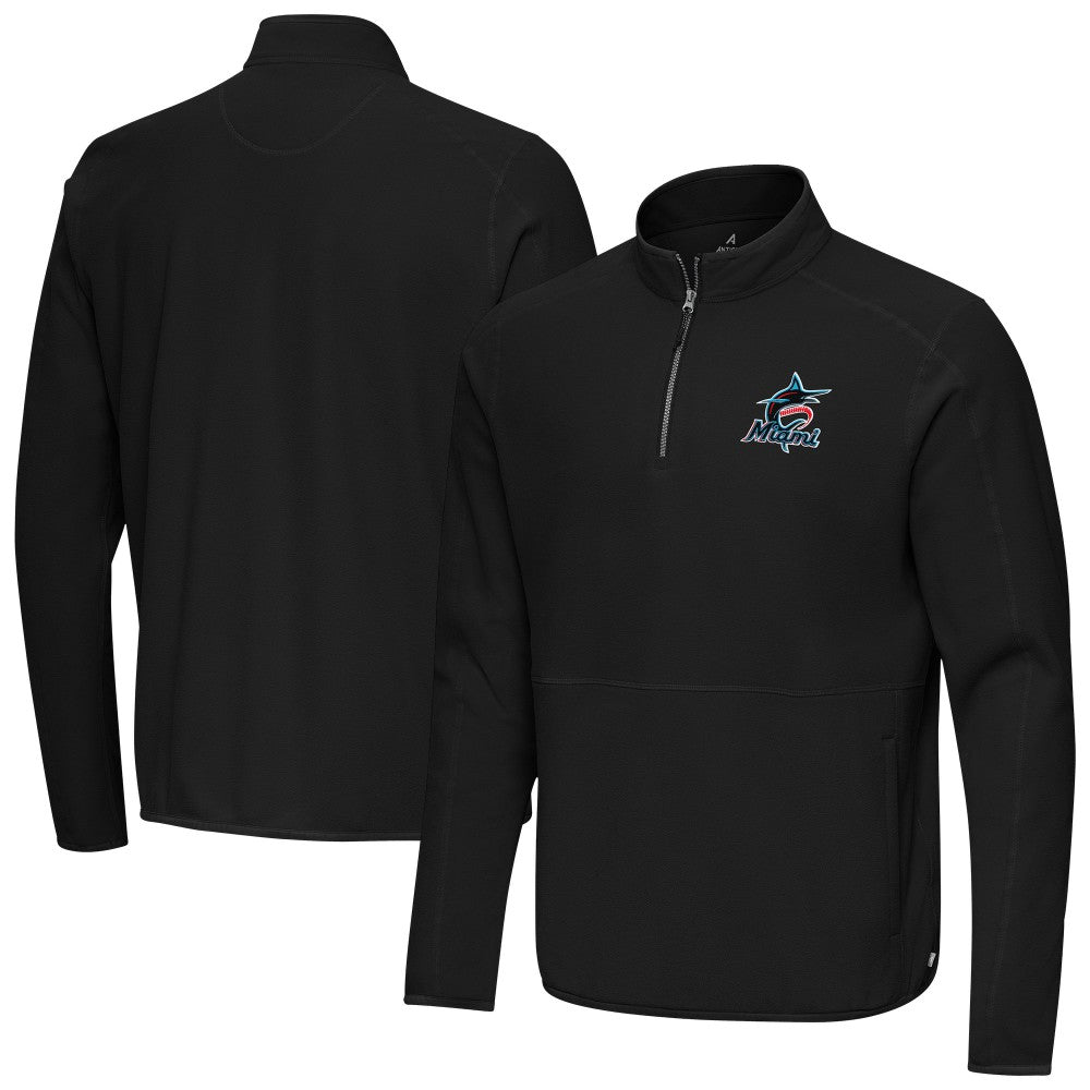 Miami Marlins Antigua Step Up Quarter-Zip Pullover - MLB Pullover