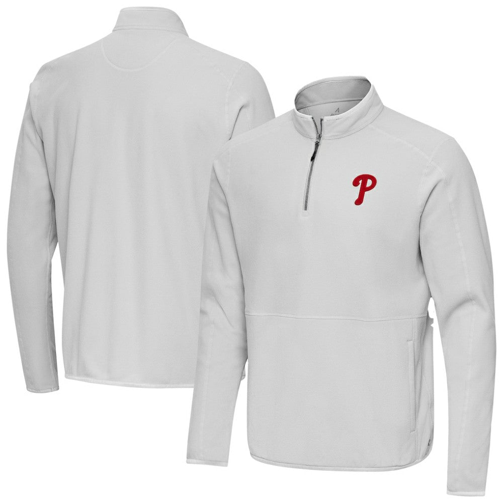 Philadelphia Phillies Antigua Step Up Quarter-Zip Pullover - MLB Pullover