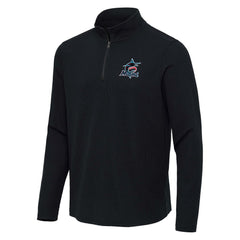 Miami Marlins Antigua Sync Tri-Blend Quarter-Zip Pullover - MLB Pullover