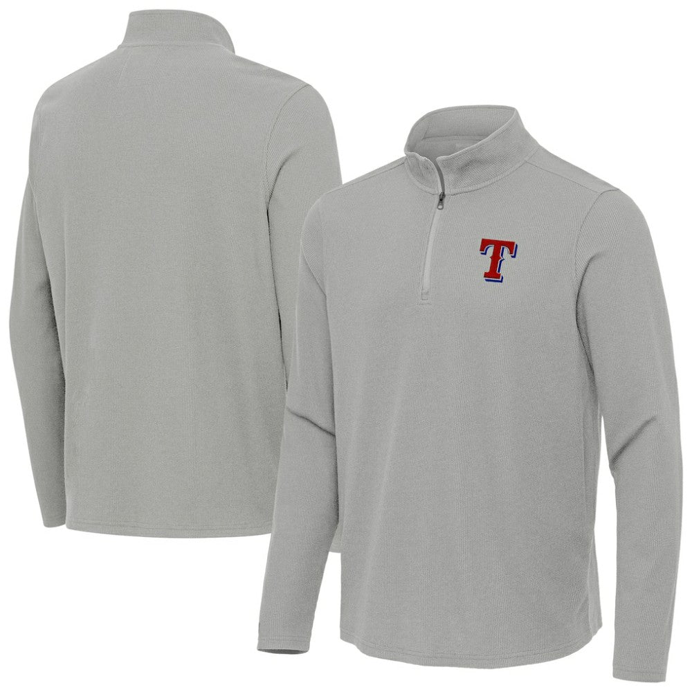 Texas Rangers Antigua Sync Tri-Blend Quarter-Zip Pullover - MLB Pullover