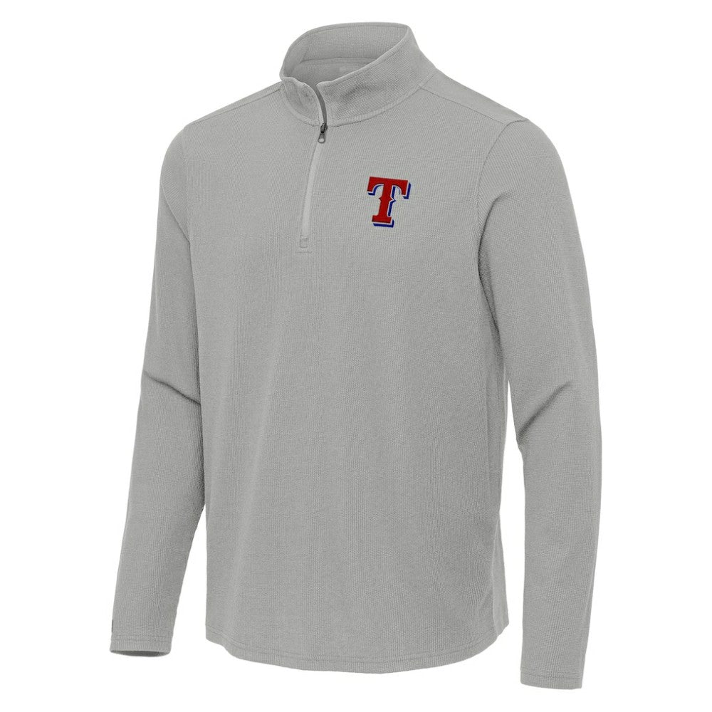 Texas Rangers Antigua Sync Tri-Blend Quarter-Zip Pullover - MLB Pullover