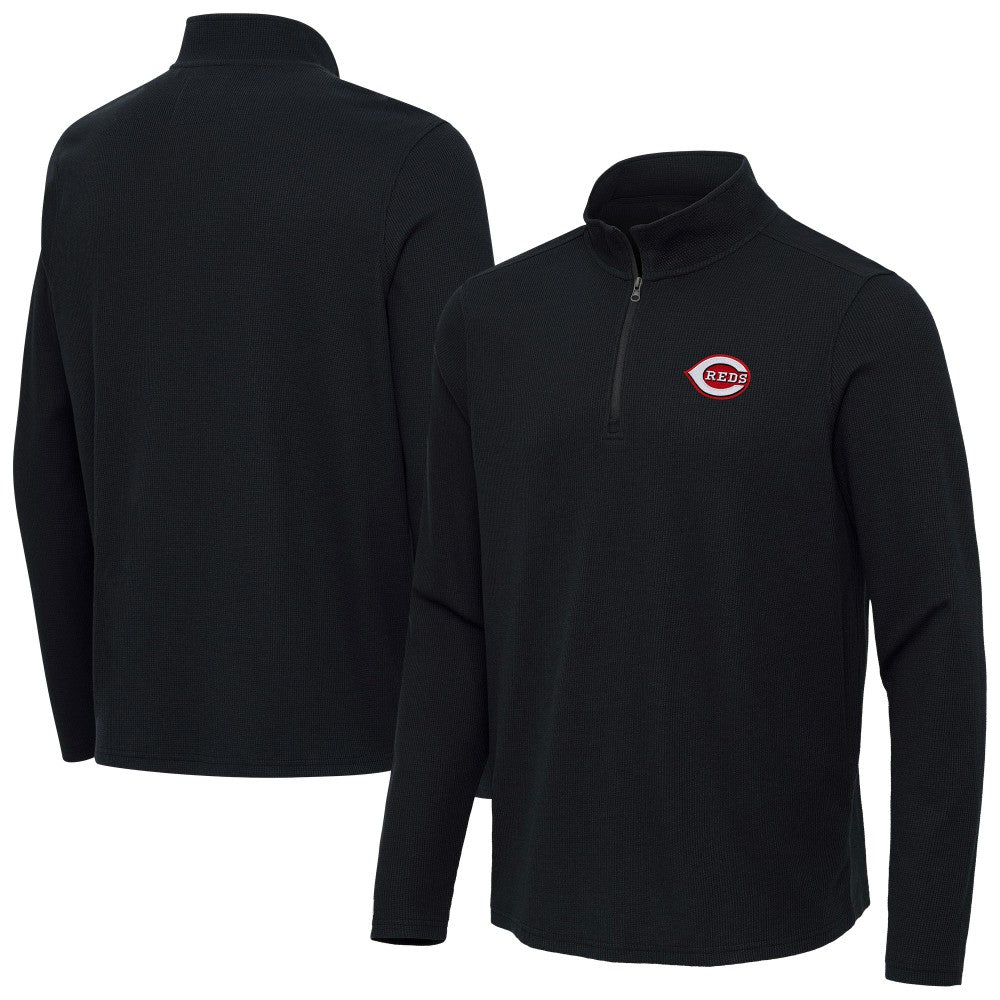 Cincinnati Reds Antigua Sync Tri-Blend Quarter-Zip Pullover - MLB Pullover