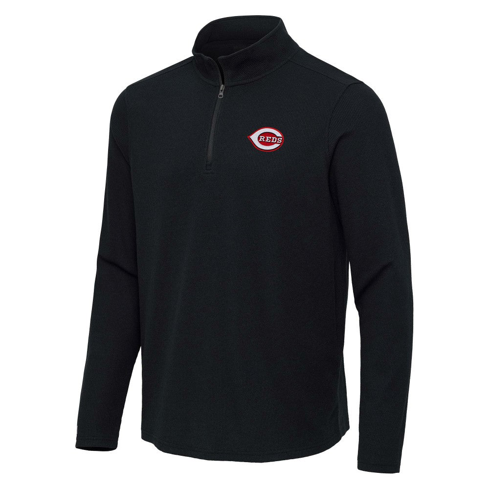 Cincinnati Reds Antigua Sync Tri-Blend Quarter-Zip Pullover - MLB Pullover