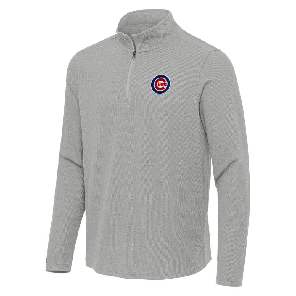 Chicago Cubs Antigua Sync Tri-Blend Quarter-Zip Pullover - MLB Pullover