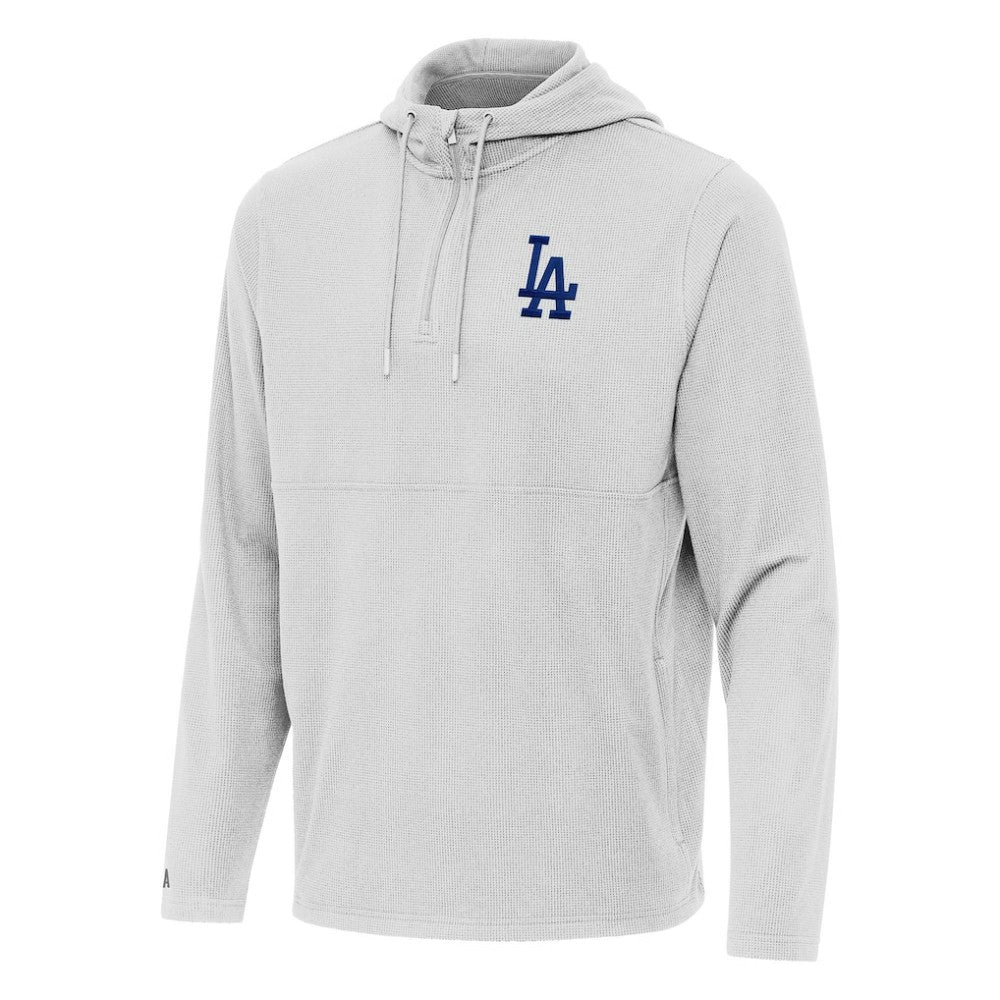 Los Angeles Dodgers Antigua Connected Quarter-Zip Pullover Hoodie - MLB Hoodies