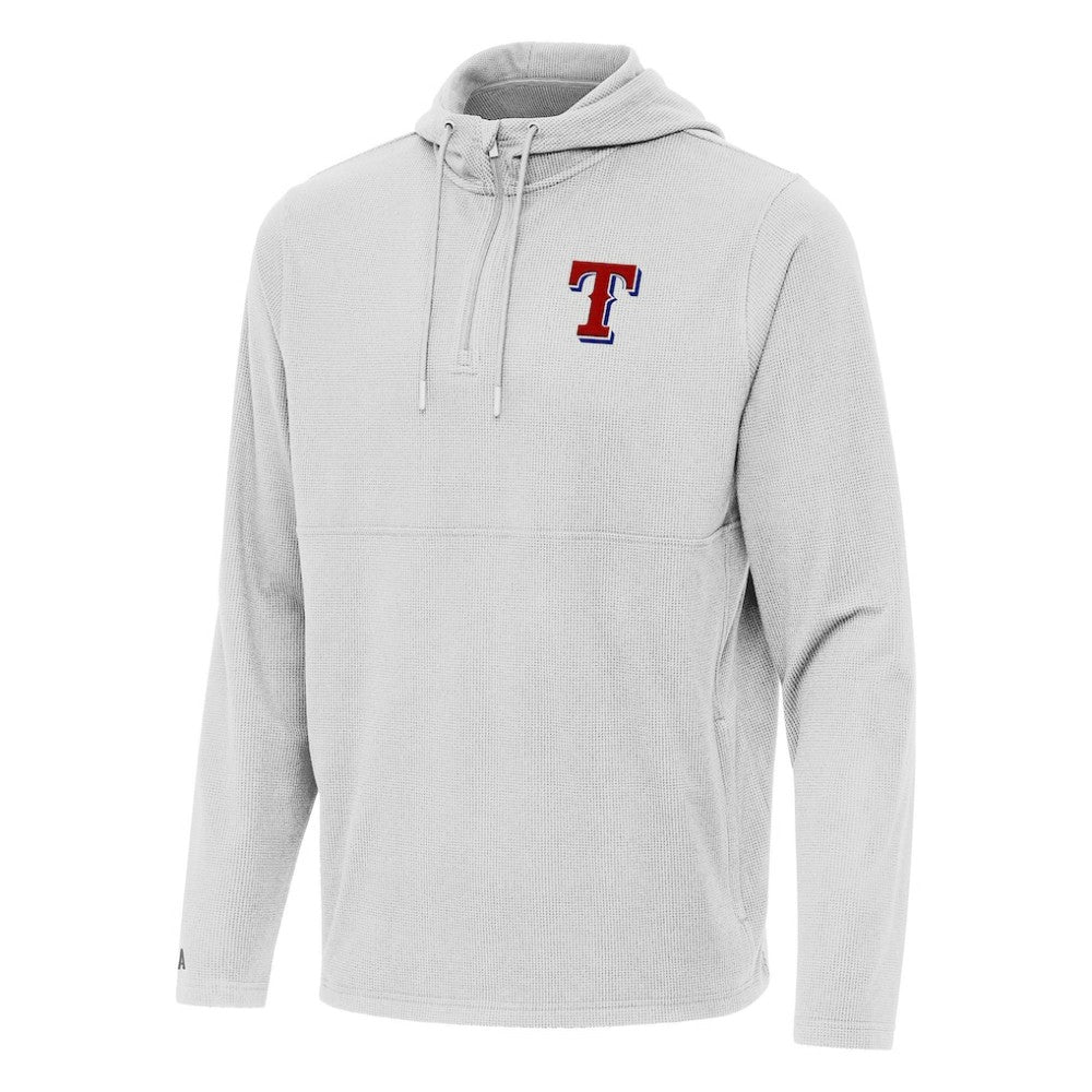 Texas Rangers Antigua Connected Quarter-Zip Pullover Hoodie - MLB Hoodies