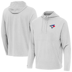 Toronto Blue Jays Antigua Connected Quarter-Zip Pullover Hoodie - MLB Hoodies