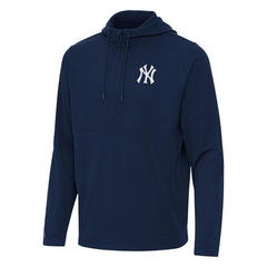 New York Yankees Antigua Connected Quarter-Zip Pullover Hoodie - MLB Hoodies