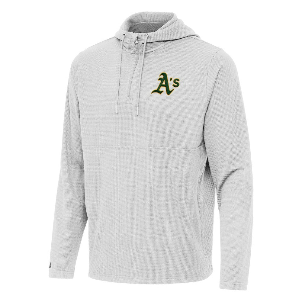 Athletics Antigua Connected Quarter-Zip Pullover Hoodie - MLB Hoodies