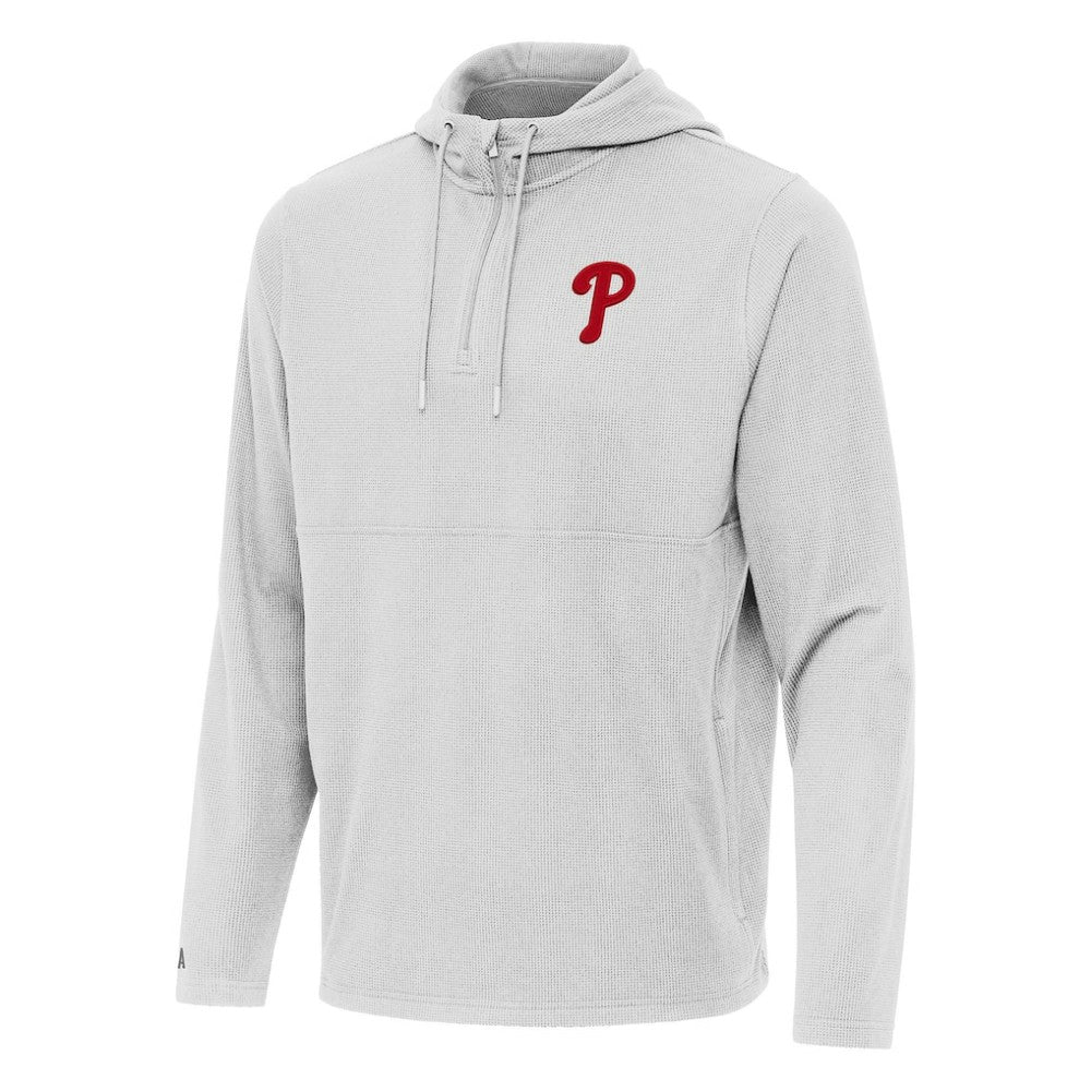 Philadelphia Phillies Antigua Connected Quarter-Zip Pullover Hoodie - MLB Hoodies