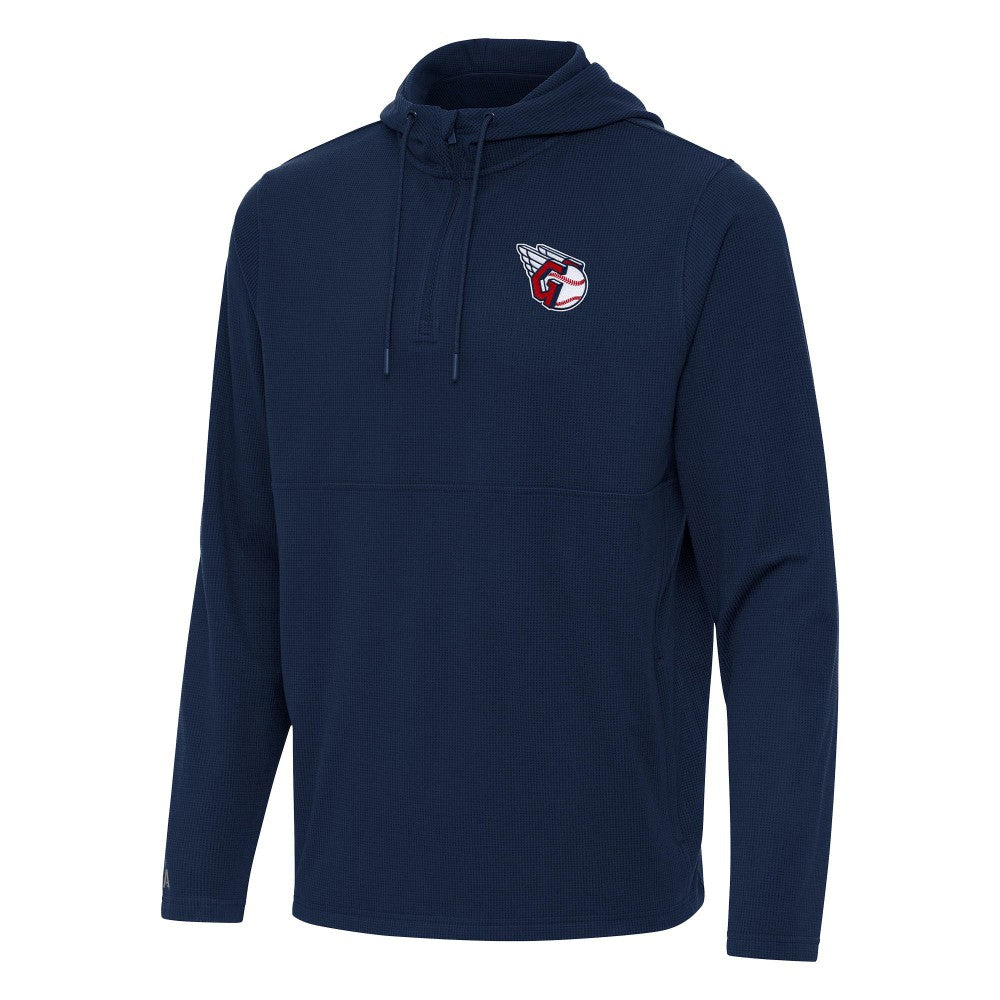 Cleveland Guardians Antigua Connected Quarter-Zip Pullover Hoodie - MLB Hoodies