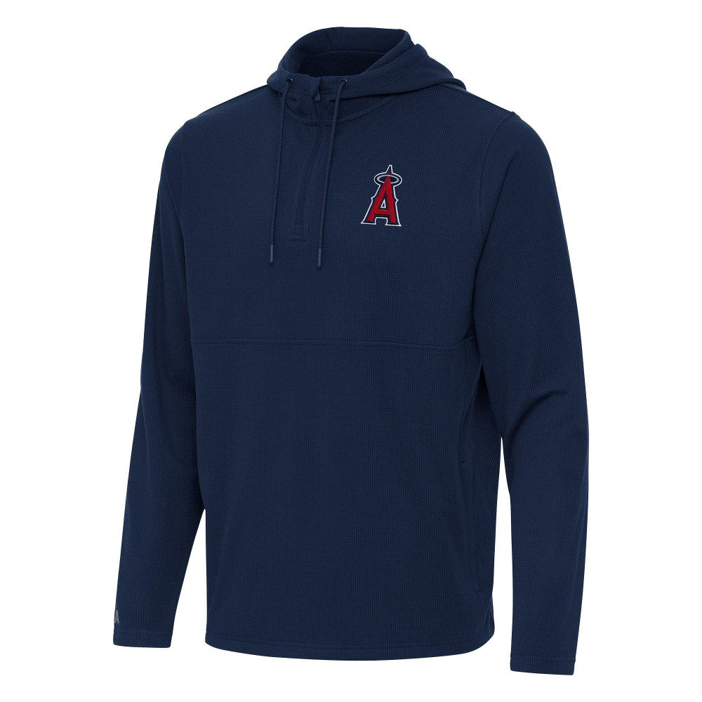 Los Angeles Angels Antigua Connected Quarter-Zip Pullover Hoodie - MLB Hoodies