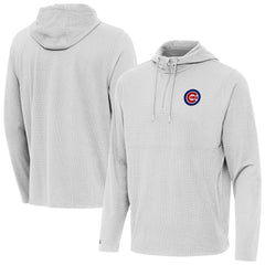 Chicago Cubs Antigua Connected Quarter-Zip Pullover Hoodie - MLB Hoodies