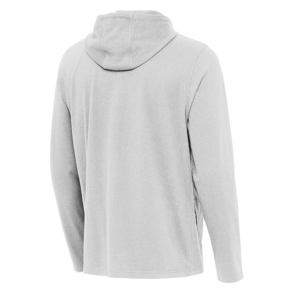 Chicago Cubs Antigua Connected Quarter-Zip Pullover Hoodie - MLB Hoodies