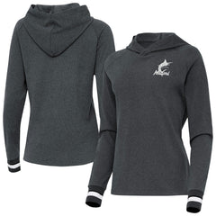 Miami Marlins Antigua Women's Trek Pullover Hoodie - MLB Hoodies