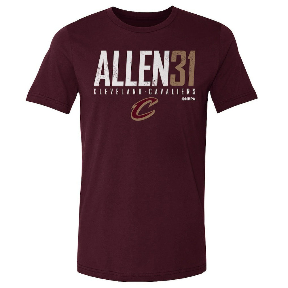 Wine Jarrett Allen Cleveland Cavaliers 500 Level Elite Player T-Shirt sale | NBA