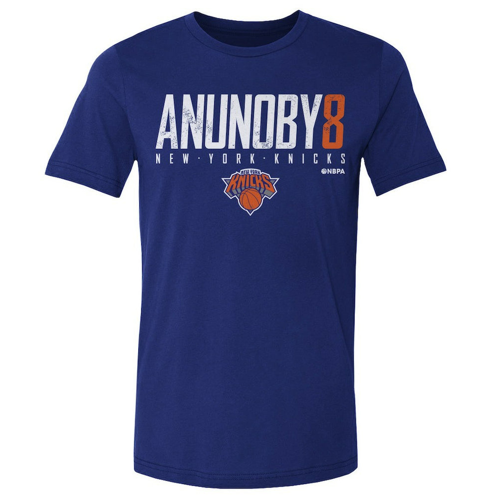 Blue OG Anunoby New York Knicks 500 Level Elite Player T-Shirt | NBA