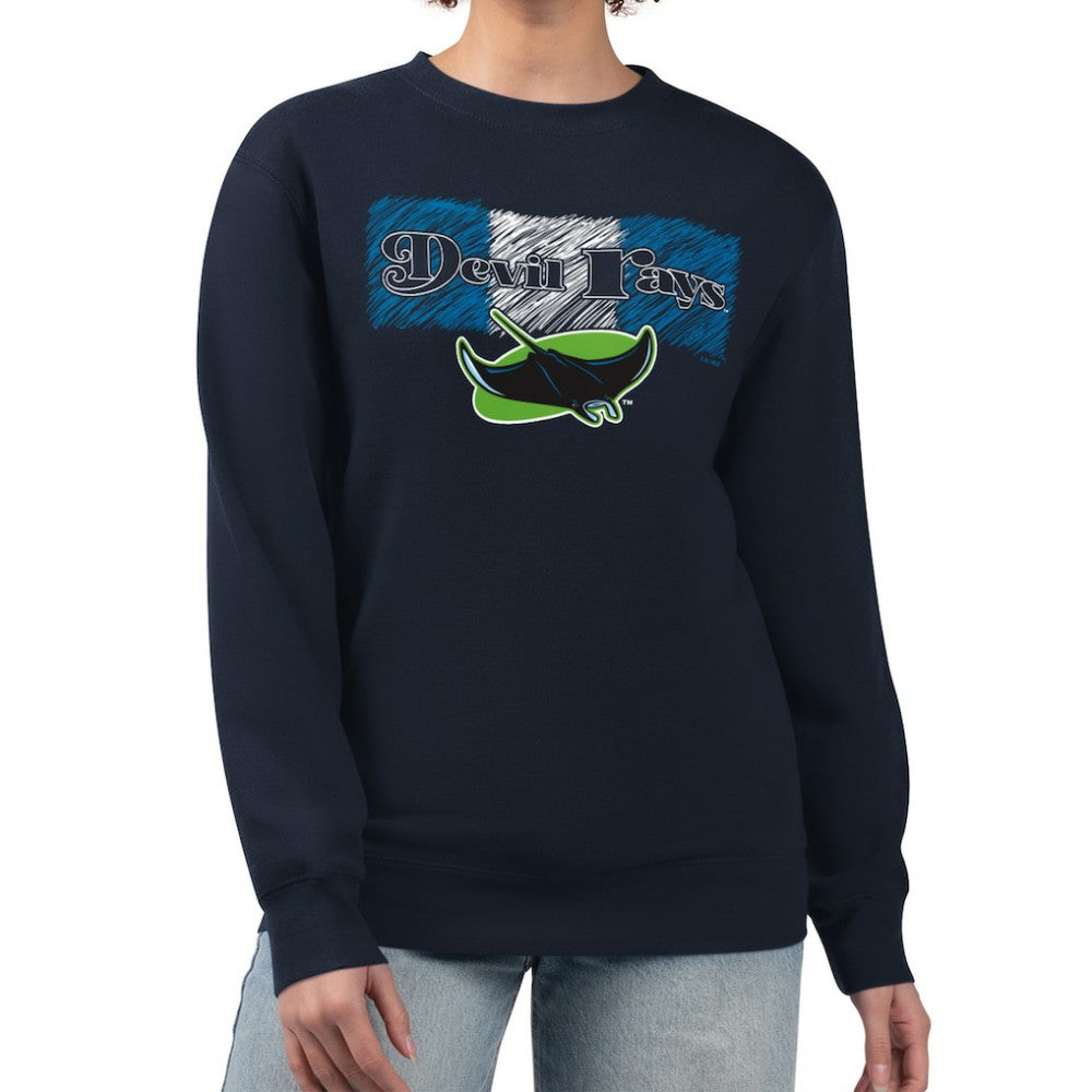 Tampa Bay Rays Starter Women's Team Color Shading Fleece Pullover Sweatshirt - MLB Pullover