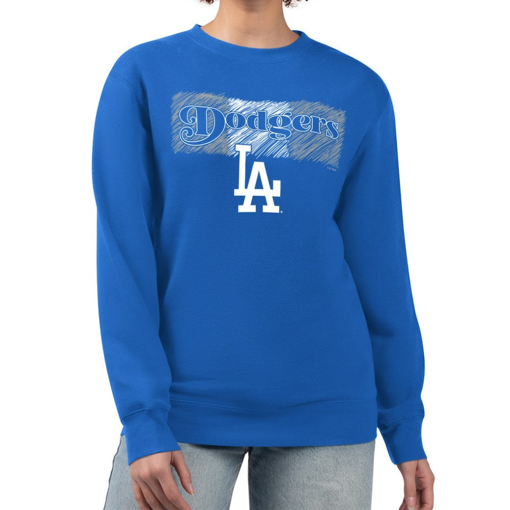 Los Angeles Dodgers Starter Women's Team Color Shading Fleece Pullover Sweatshirt - MLB Pullover