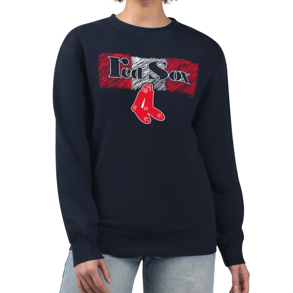 Boston Red Sox Starter Women's Team Color Shading Fleece Pullover Sweatshirt - MLB Pullover