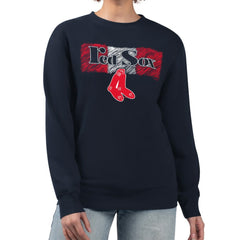 Boston Red Sox Starter Women's Team Color Shading Fleece Pullover Sweatshirt - MLB Pullover