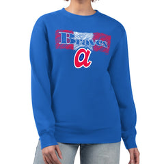 Atlanta Braves Starter Women's Team Color Shading Fleece Pullover Sweatshirt - MLB Pullover
