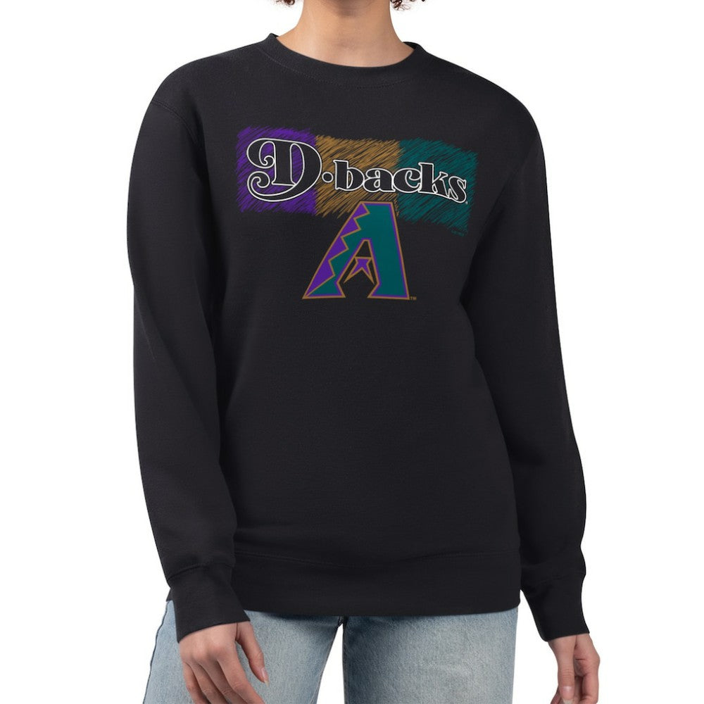 Arizona Diamondbacks Starter Women's Team Color Shading Fleece Pullover Sweatshirt - MLB Pullover