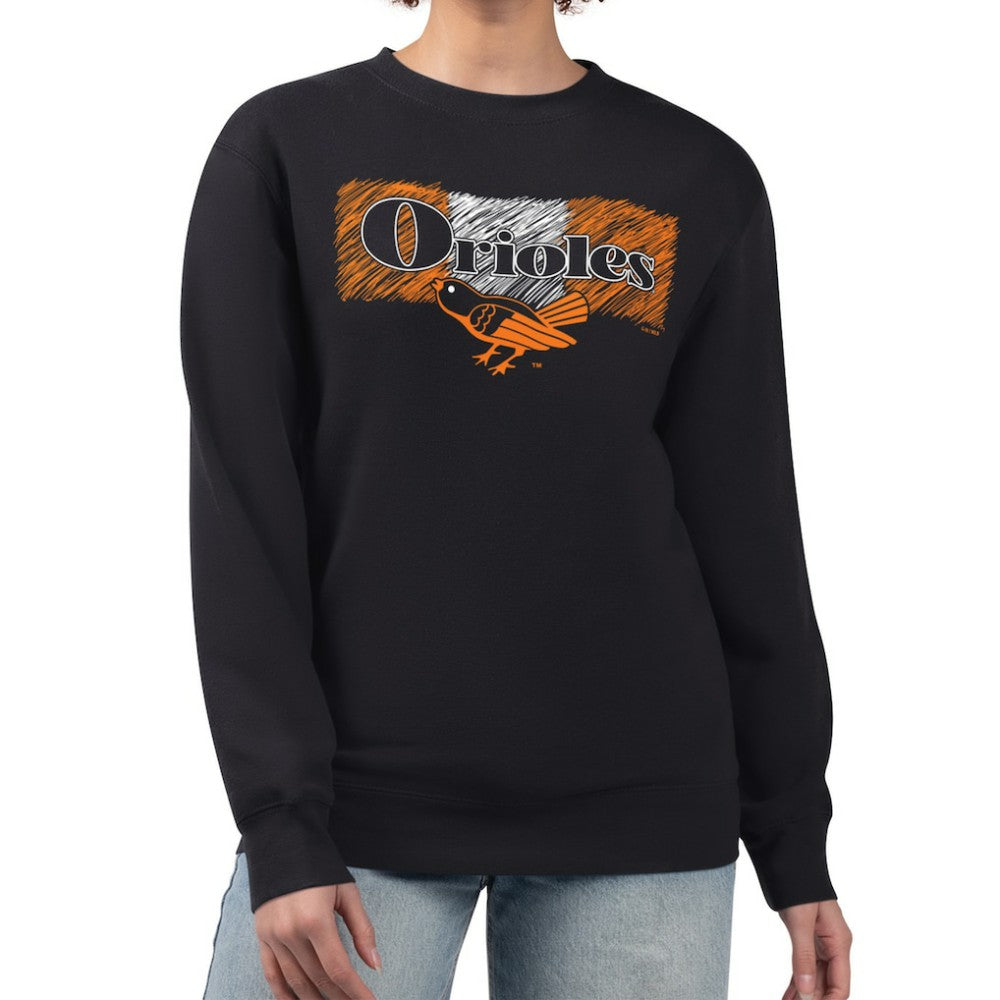 Baltimore Orioles Starter Women's Team Color Shading Fleece Pullover Sweatshirt - MLB Pullover