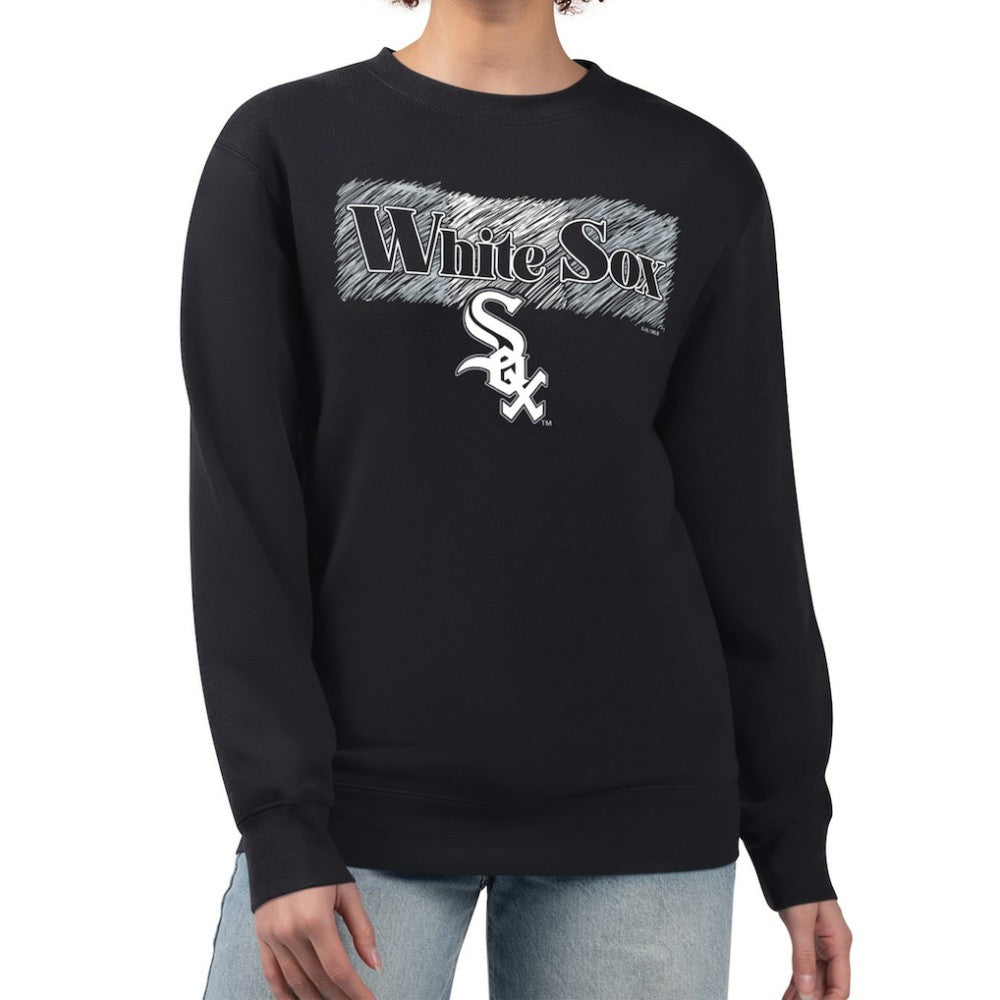 Chicago White Sox Starter Women's Team Color Shading Fleece Pullover Sweatshirt - MLB Pullover