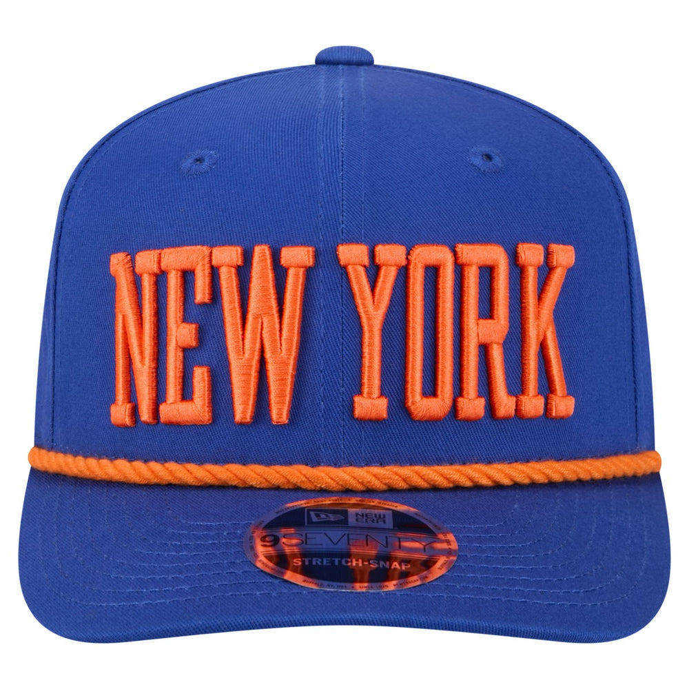 Blue New York Knicks Wordmark Rope 9SEVENTY Adjustable Hat | NBA